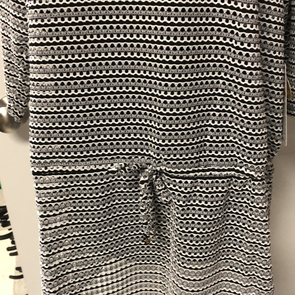 Anne Cole black and white mesh coverup - Picture 3 of 10